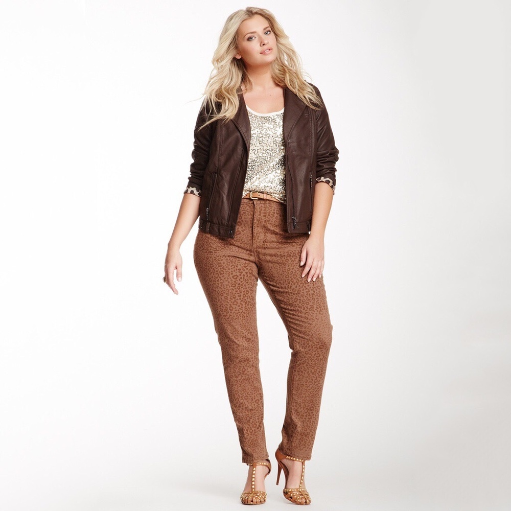 NYDJ Sheri slim animal print slimming jeans, 12P